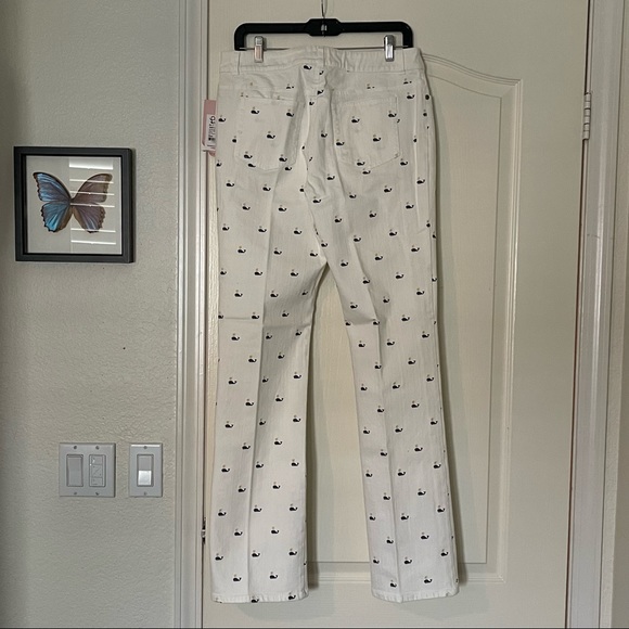 NWT 1990s Whale Embroidery Lilly Pulitzer 5 Pocket Jean Pants, Size 10 - Picture 4 of 9